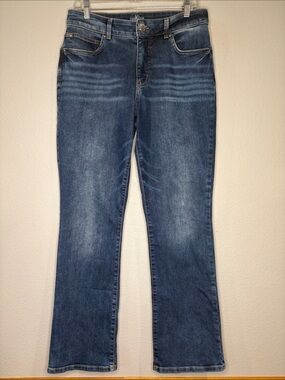 Maurices Everflex high rise curvy stretch denim straight leg jeans 12